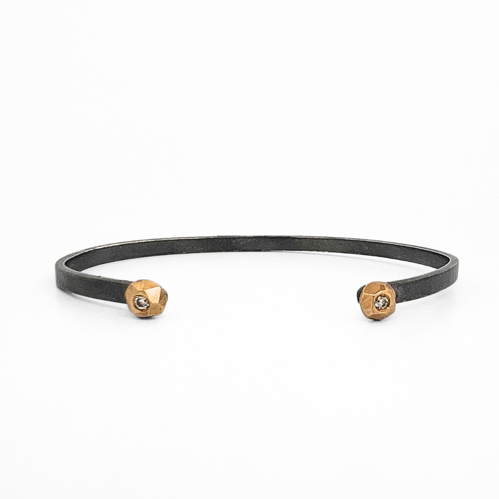 Nugget Cuff Bracelet with diamonds