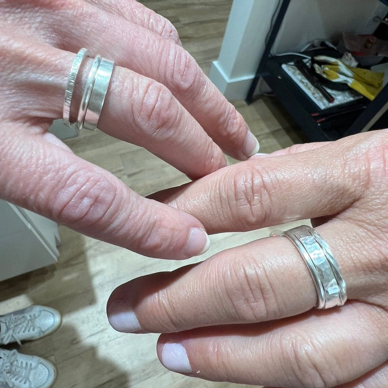 Students modeling stacking rings