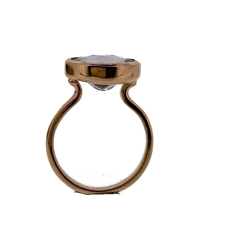 Amethyst and rose gold cocktail ring